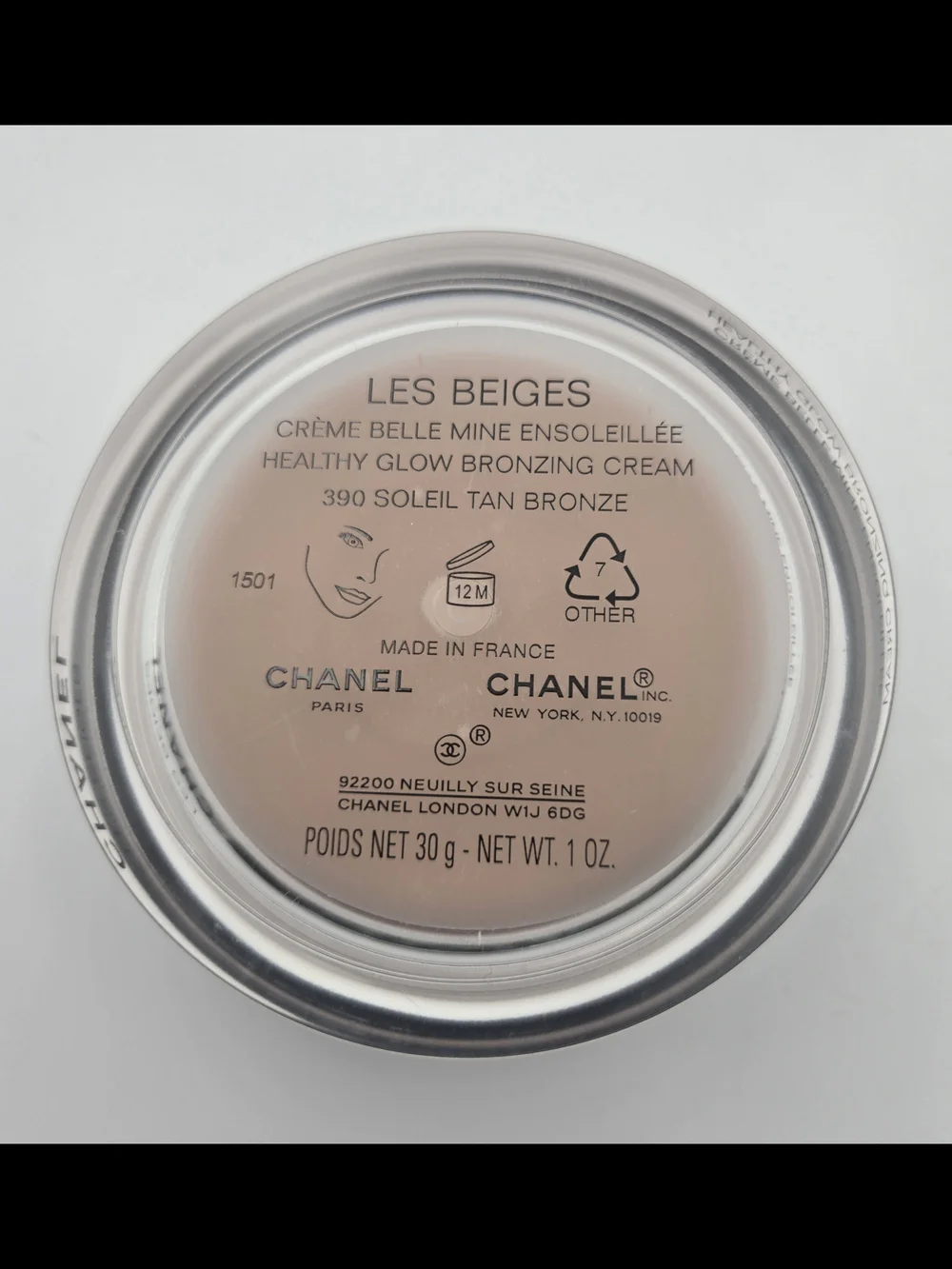 CHANEL 390 SOLEIL TAN BRONZE FULL SIZE 30g  Bronzing Cream New With Brush No Box